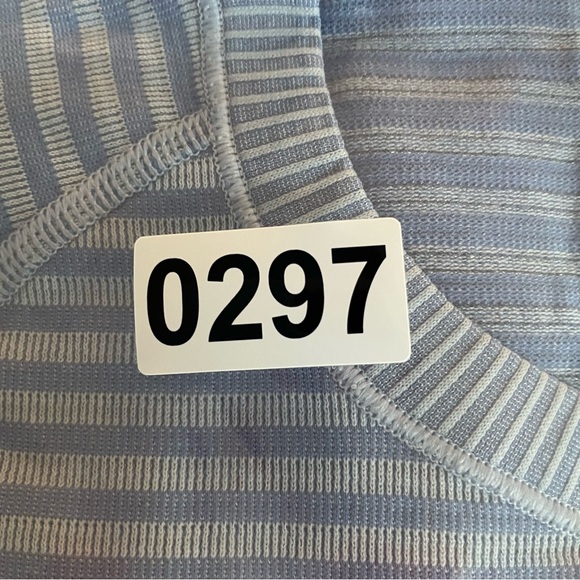 Lululemon Athletica swiftly tech blue striped t-shirt 20297 - Picture 7 of 7